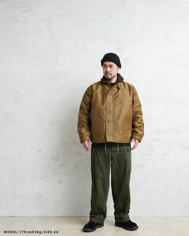 WAIPER.inc 忠実復刻 米軍 U.S.NAVY N-1 デッキジャケット 後期型 アルパカライニング MADE IN JAPAN【24WP43】【T】【Cx】｜ミリタリージャケット メンズ アウター n1 ジャングルクロス おしゃれ 大きいサイズ 日本製