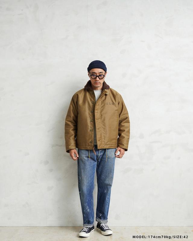 WAIPER.inc 忠実復刻 米軍 U.S.NAVY N-1 デッキジャケット 後期型 アルパカライニング MADE IN JAPAN【24WP43】【T】【Cx】｜ミリタリージャケット メンズ アウター n1 ジャングルクロス おしゃれ 大きいサイズ 日本製