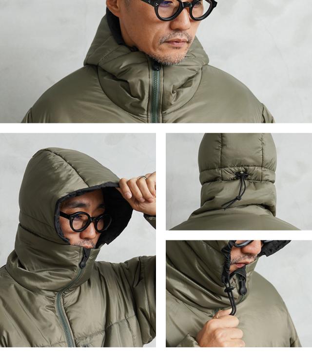WAIPER.inc ワイパーインク THERMO AIR LOFT PRIMALOFT パーカー PERTEX UNLIMITED【WP1076】【Cx】【T】｜メンズ アウター ミリタリー 大きいサイズ 中綿 ナイロン 防寒 保温 撥水 アウトドア ブランド おしゃれの通販は