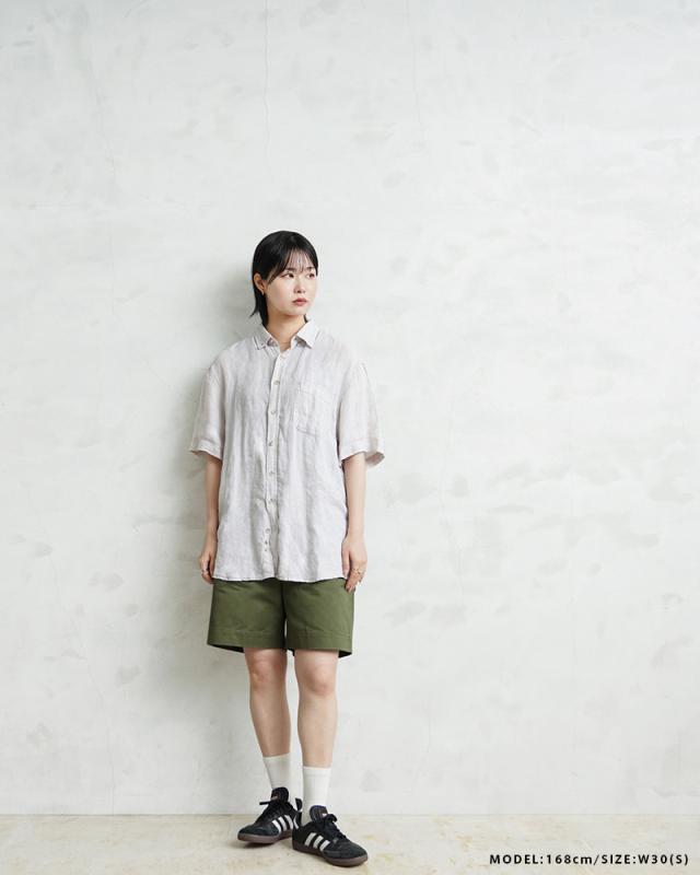 WAIPER.inc 米軍 M-45 チノトラウザーショーツ【WP1089】【T】【Cx】｜メンズファッション ミリタリー チノパン ショートパンツ オリーブ サテン地 カジュアル 夏服 ファッション_1