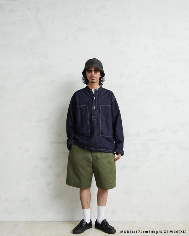 WAIPER.inc 米軍 M-45 チノトラウザーショーツ【WP1089】【T】【Cx】｜メンズファッション ミリタリー チノパン ショートパンツ オリーブ サテン地 カジュアル 夏服 ファッション_2