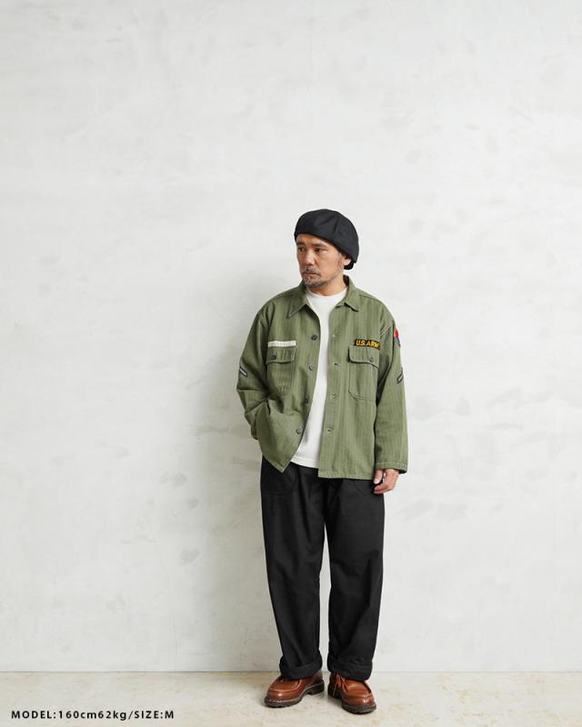 WAIPER.inc 米軍 U.S.NAVY A-2 1レイヤー デッキパンツ【WP126】【T】【Cx】｜メンズ ミリタリー 大きいサイズ 軍パン ズボン ベイカーパンツ ワイドパンツ カーキ ブランド おしゃれ