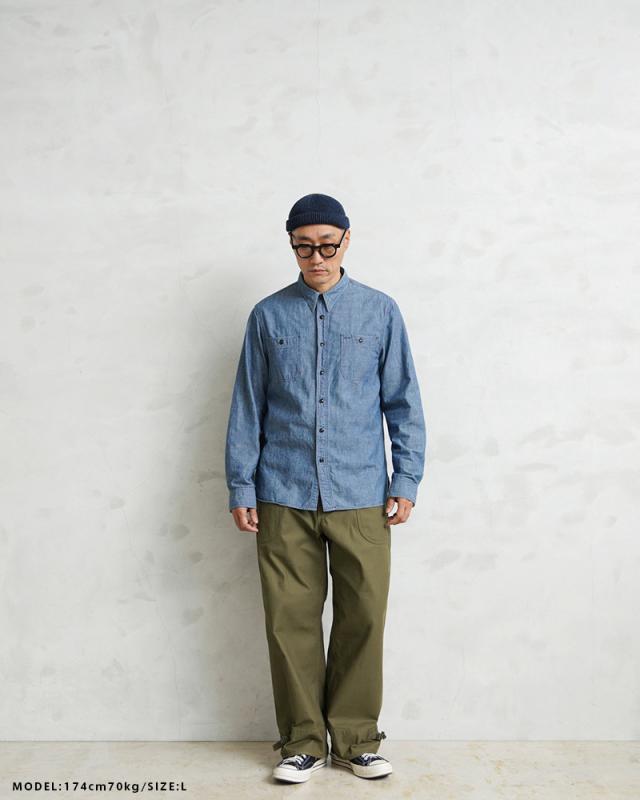 WAIPER.inc 米軍 U.S.NAVY A-2 1レイヤー デッキパンツ【WP126】【T】【Cx】｜メンズ ミリタリー 大きいサイズ 軍パン ズボン ベイカーパンツ ワイドパンツ カーキ ブランド おしゃれ