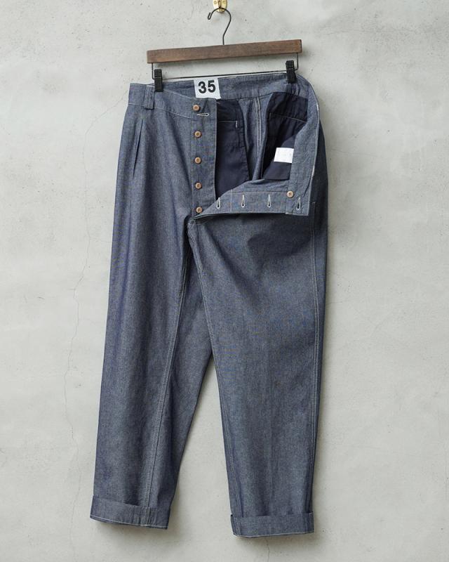 WAIPER.inc フランス軍 M-52 シャンブレー ツータック トラウザー WAIPER.inc フランス軍 1950〜60年代 M-52 シャンブレー