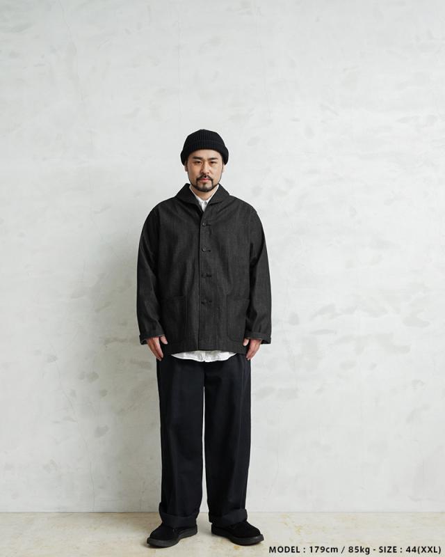 WAIPER.inc 米軍 1940’s U.S.NAVY M-43 デニムショールカラージャケット MADE OF”KAIHARA DENIM”【WP1038】【T】【Cx】｜メンズ アウター 大きいサイズ 大人 カジュアル Gジャン ジージャン ブランド おしゃれ