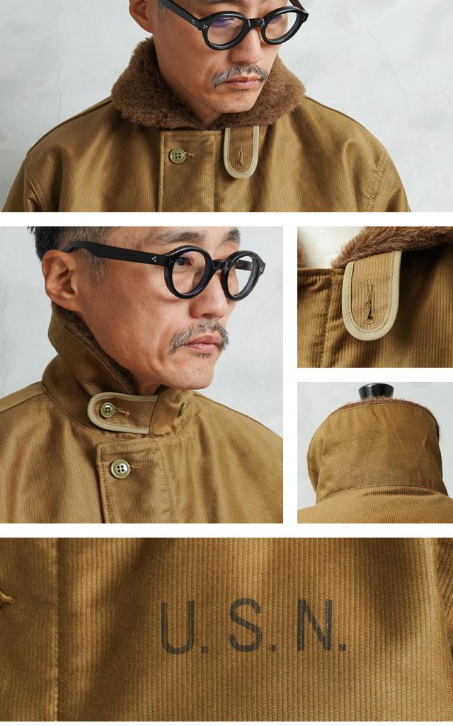 WAIPER.inc 忠実復刻 米軍 U.S.NAVY N-1 デッキジャケット ピケモデル/アルパカライニング 日本製【WP119】【Cx】【T】｜メンズ アウター 大きいサイズ カジュアル ボア 防寒 バイク アメカジ ブランド おしゃれ