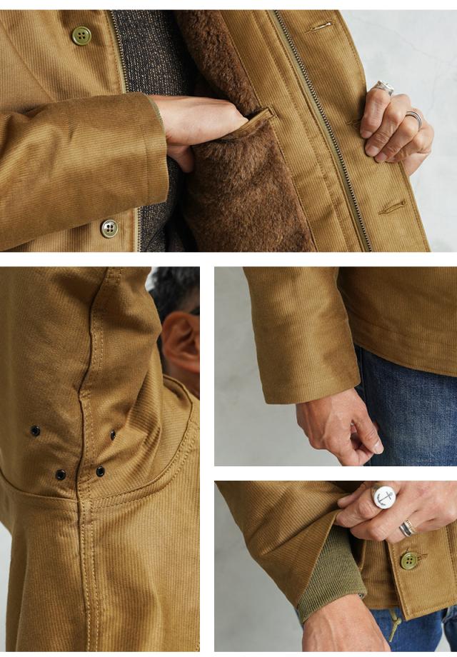 WAIPER.inc 忠実復刻 米軍 U.S.NAVY N-1 デッキジャケット ピケモデル/アルパカライニング 日本製【WP119】【Cx】【T】｜メンズ アウター 大きいサイズ カジュアル ボア 防寒 バイク アメカジ ブランド おしゃれ