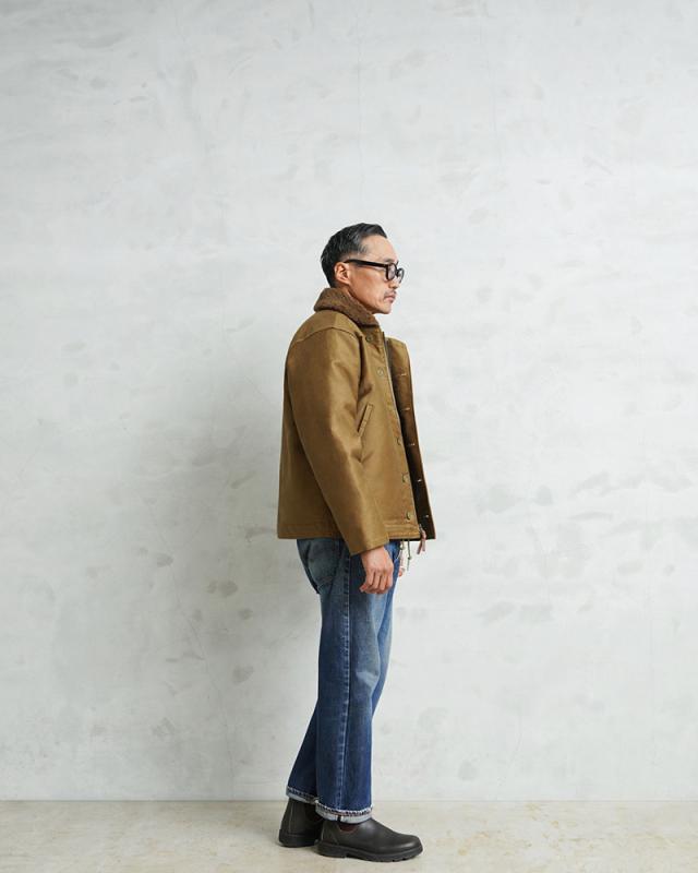 WAIPER.inc 忠実復刻 米軍 U.S.NAVY N-1 デッキジャケット ピケモデル/アルパカライニング 日本製【WP119】【Cx】【T】｜メンズ アウター 大きいサイズ カジュアル ボア 防寒 バイク アメカジ ブランド おしゃれ