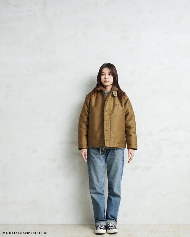 WAIPER.inc 忠実復刻 米軍 U.S.NAVY N-1 デッキジャケット ピケモデル/アルパカライニング 日本製【WP119】【Cx】【T】｜メンズ アウター 大きいサイズ カジュアル ボア 防寒 バイク アメカジ ブランド おしゃれ