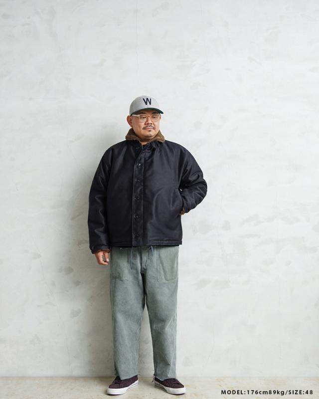 WAIPER.inc 忠実復刻 米軍 U.S.NAVY N-1 デッキジャケット 前期型 NAVY アルパカライニング 日本製【WP125】【Cx】【T】｜メンズ アウター ミリタリー 大きいサイズ ブルゾン ネイビー カジュアル ブランド おしゃれ