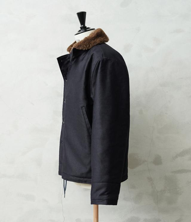 WAIPER.inc 忠実復刻 米軍 U.S.NAVY N-1 デッキジャケット 前期型 NAVY アルパカライニング 日本製【WP125】【Cx】【T】｜メンズ アウター ミリタリー 大きいサイズ ブルゾン ネイビー カジュアル ブランド おしゃれ