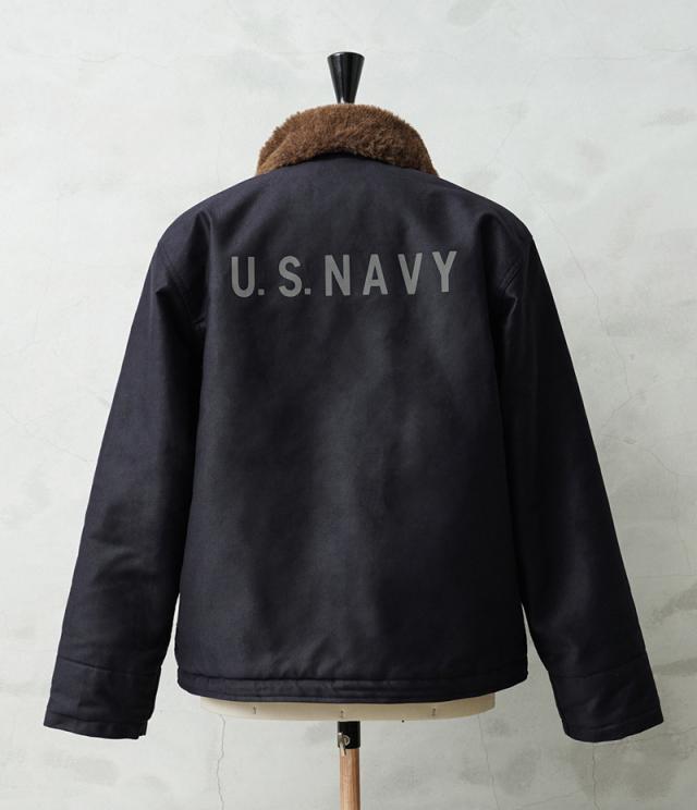 WAIPER.inc 忠実復刻 米軍 U.S.NAVY N-1 デッキジャケット 前期型 NAVY アルパカライニング 日本製【WP125】【Cx】【T】｜メンズ アウター ミリタリー 大きいサイズ ブルゾン ネイビー カジュアル ブランド おしゃれ