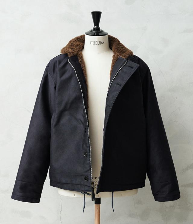 WAIPER.inc 忠実復刻 米軍 U.S.NAVY N-1 デッキジャケット 前期型 NAVY アルパカライニング 日本製【WP125】【Cx】【T】｜メンズ アウター ミリタリー 大きいサイズ ブルゾン ネイビー カジュアル ブランド おしゃれ