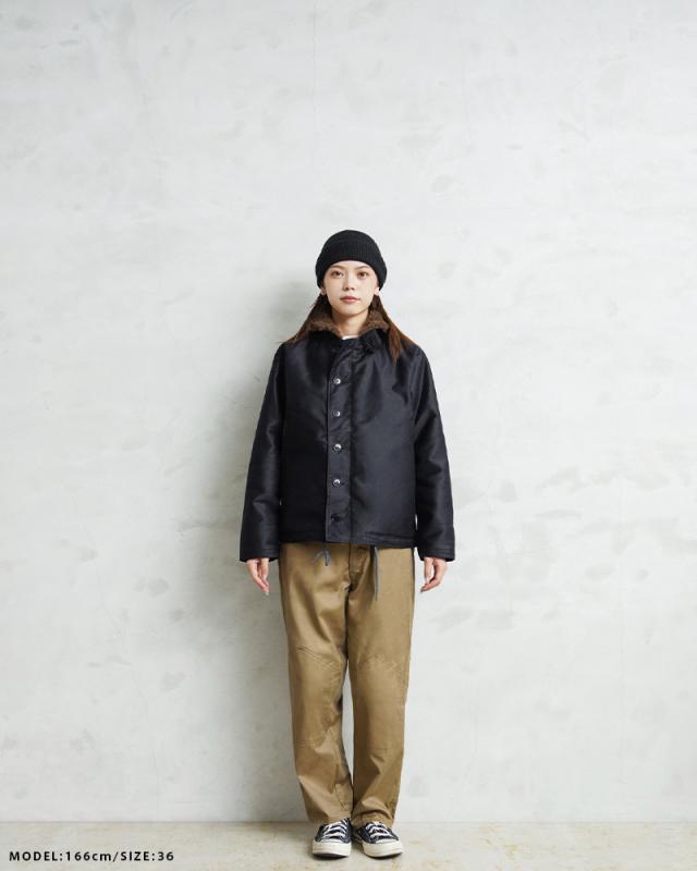WAIPER.inc 忠実復刻 米軍 U.S.NAVY N-1 デッキジャケット 前期型 NAVY アルパカライニング 日本製【WP125】【Cx】【T】｜メンズ アウター ミリタリー 大きいサイズ ブルゾン ネイビー カジュアル ブランド おしゃれ