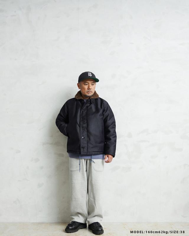 WAIPER.inc 忠実復刻 米軍 U.S.NAVY N-1 デッキジャケット 前期型 NAVY アルパカライニング 日本製【WP125】【Cx】【T】｜メンズ アウター ミリタリー 大きいサイズ ブルゾン ネイビー カジュアル ブランド おしゃれ