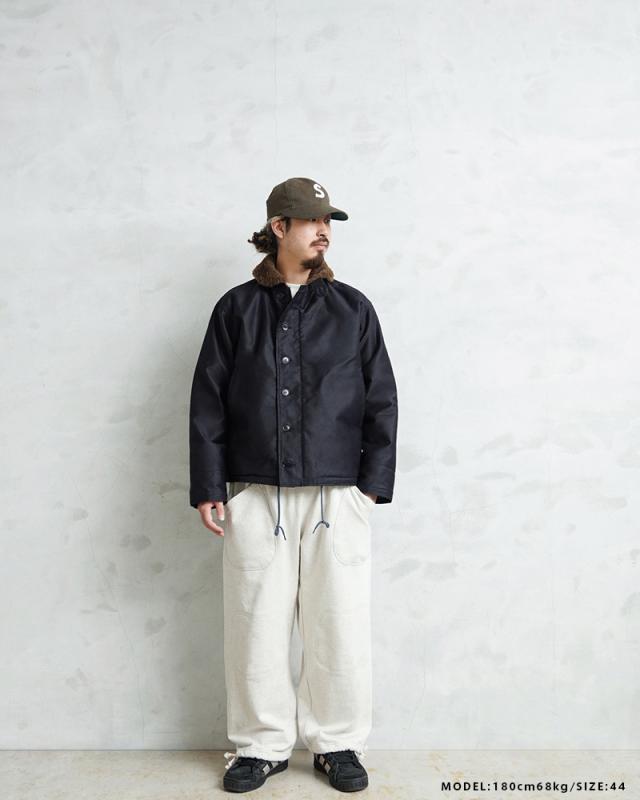 WAIPER.inc 忠実復刻 米軍 U.S.NAVY N-1 デッキジャケット 前期型 NAVY アルパカライニング 日本製【WP125】【Cx】【T】｜メンズ アウター ミリタリー 大きいサイズ ブルゾン ネイビー カジュアル ブランド おしゃれ