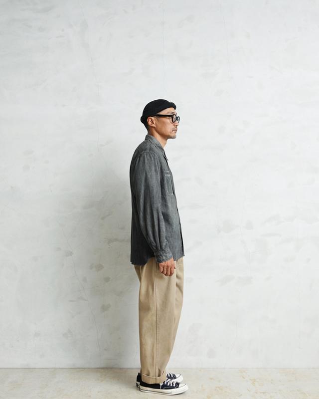 WAIPER.inc フランス軍 1950〜60年代 M-52 ヴィンテージ ツータック チノトラウザー【WP69】【R】【Cx】｜メンズ ボトムス チノパン ワークパンツ M52 軍パン カーキ ブラック_14