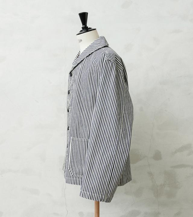 WAIPER.inc 米軍 U.S.NAVY PRISONER ヒッコリーショールカラージャケット MADE OF“KAIHARA DENIM”【WP1127】【T】【Cx】