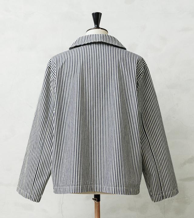 WAIPER.inc 米軍 U.S.NAVY PRISONER ヒッコリーショールカラージャケット MADE OF“KAIHARA DENIM”【WP1127】【T】【Cx】