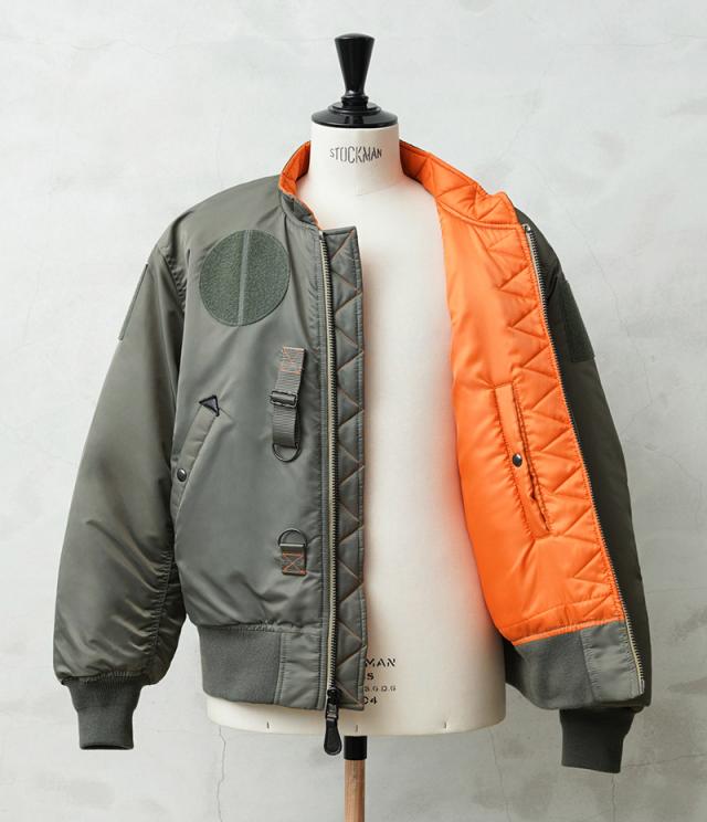 WAIPER.inc 米軍 CUSTOM MA-1 飛翔上衣【WP37】【T】【Cx】｜WAIPER.inc 米軍 CUSTOM MA-1 飛翔上衣【WP37】【T】【Cx】｜アウター ボンバージャケット ミリタリー 上衣 メンズ ナイロン 中綿 カスタム ベルクロ