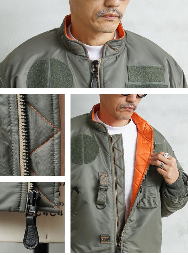 WAIPER.inc 米軍 CUSTOM MA-1 飛翔上衣【WP37】【T】【Cx】｜WAIPER.inc 米軍 CUSTOM MA-1 飛翔上衣【WP37】【T】【Cx】｜アウター ボンバージャケット ミリタリー 上衣 メンズ ナイロン 中綿 カスタム ベルクロ