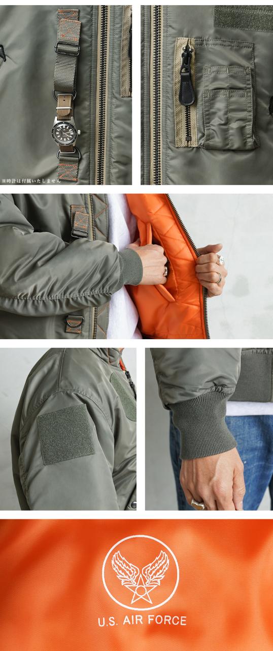WAIPER.inc 米軍 CUSTOM MA-1 飛翔上衣【WP37】【T】【Cx】｜WAIPER.inc 米軍 CUSTOM MA-1 飛翔上衣【WP37】【T】【Cx】｜アウター ボンバージャケット ミリタリー 上衣 メンズ ナイロン 中綿 カスタム ベルクロ