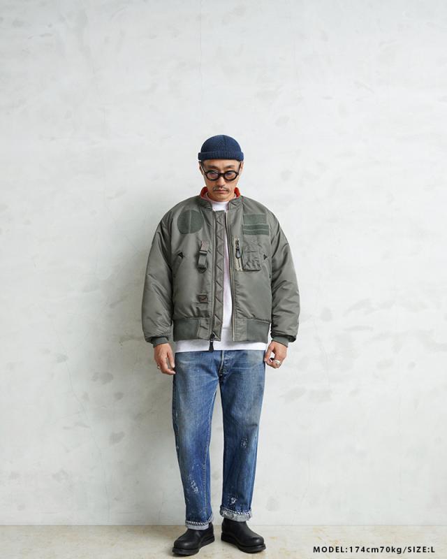WAIPER.inc 米軍 CUSTOM MA-1 飛翔上衣【WP37】【T】【Cx】｜WAIPER.inc 米軍 CUSTOM MA-1 飛翔上衣【WP37】【T】【Cx】｜アウター ボンバージャケット ミリタリー 上衣 メンズ ナイロン 中綿 カスタム ベルクロ