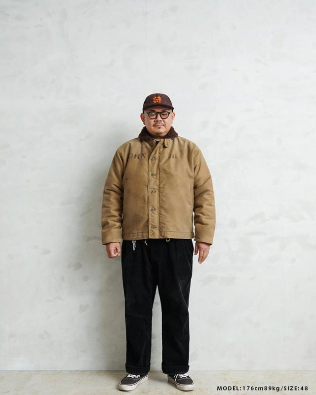 WAIPER.inc 忠実復刻 米軍 U.S.NAVY N-1 デッキジャケット 後期型 アルパカライニング VINTAGE WASH MADE IN JAPAN【WP43U】【Cx】【T】