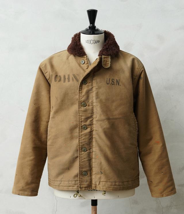 WAIPER.inc 忠実復刻 米軍 U.S.NAVY N-1 デッキジャケット 後期型 アルパカライニング VINTAGE WASH MADE IN JAPAN【WP43U】【Cx】【T】