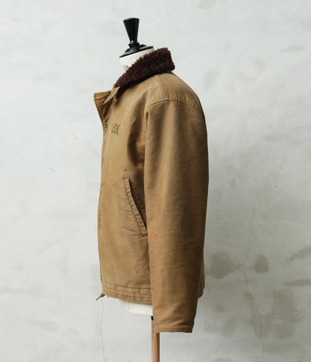 WAIPER.inc 忠実復刻 米軍 U.S.NAVY N-1 デッキジャケット 後期型 アルパカライニング VINTAGE WASH MADE IN JAPAN【WP43U】【Cx】【T】