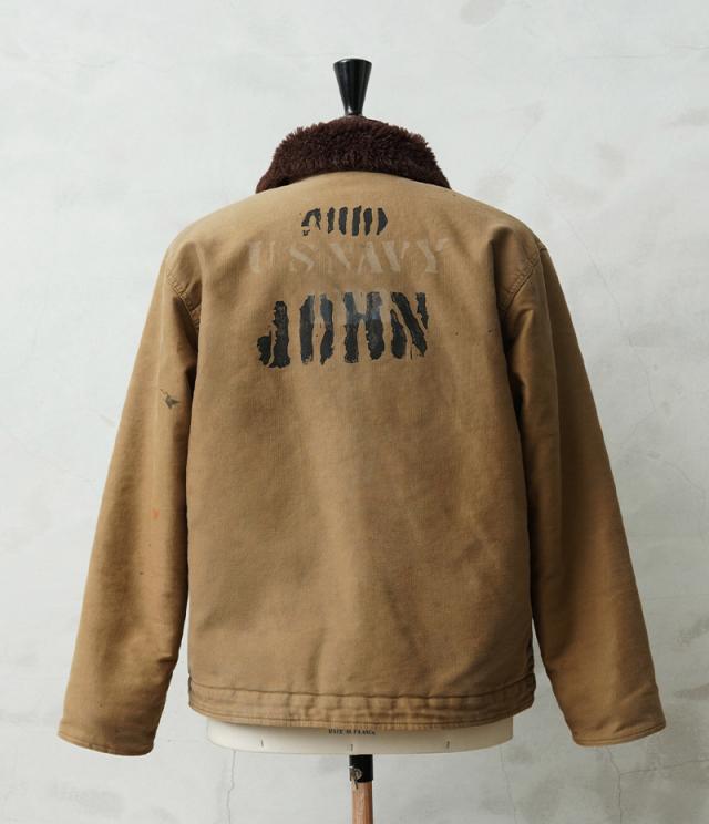 WAIPER.inc 忠実復刻 米軍 U.S.NAVY N-1 デッキジャケット 後期型 アルパカライニング VINTAGE WASH MADE IN JAPAN【WP43U】【Cx】【T】