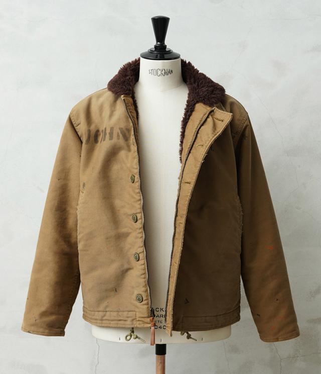 WAIPER.inc 忠実復刻 米軍 U.S.NAVY N-1 デッキジャケット 後期型 アルパカライニング VINTAGE WASH MADE IN JAPAN【WP43U】【Cx】【T】