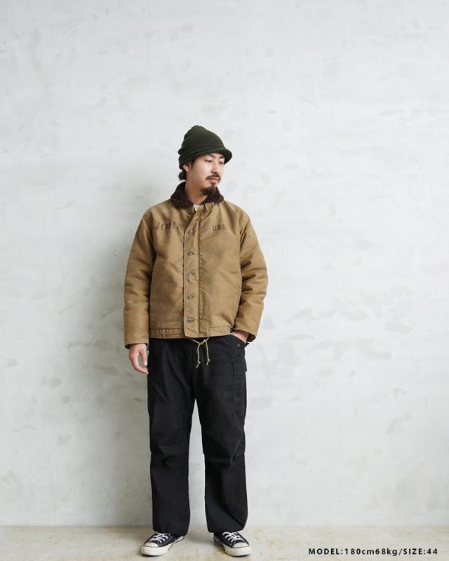 WAIPER.inc 忠実復刻 米軍 U.S.NAVY N-1 デッキジャケット 後期型 アルパカライニング VINTAGE WASH MADE IN JAPAN【WP43U】【Cx】【T】