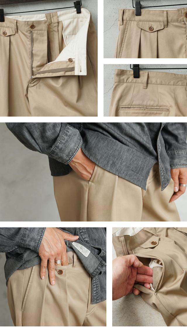 WAIPER.inc US ARMY FICTIONAL M-49 VENTILE（ベンタイル） チノトラウザー ストレート【WP1087】【T】【Cx】｜メンズファッション チノパン ミリタリー ワイパー パンツ 撥水 コットン ゆったり_17