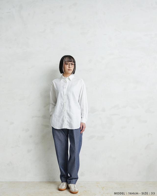 WAIPER.inc フランス軍 1950〜60年代 M-52 シャンブレー ツータック トラウザー【WP139】【T】【Cx】｜フレンチアーミー チノパン メンズ ミリタリー ボトムス 軍パン カジュアルパンツ ワイドパンツ テーパード 日本製 経年変化_9
