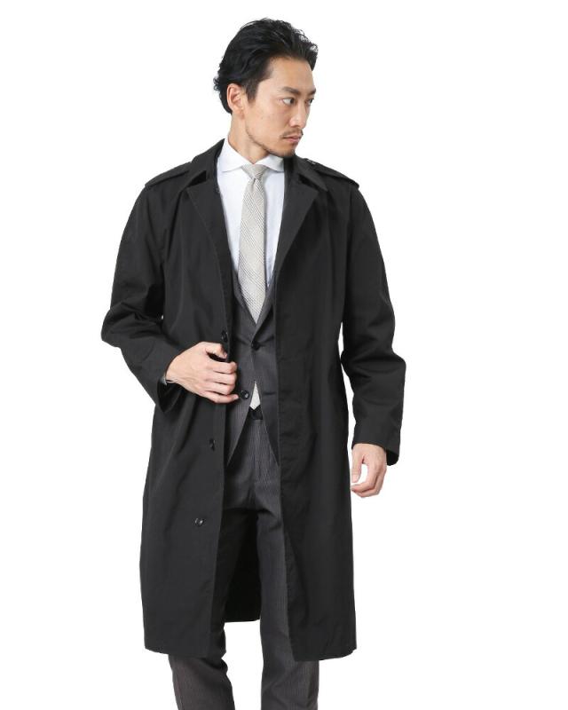 実物 USED 米軍 U.S. NAVY ブラックステンカラーコート ライナー無し【34〜40サイズ】【Cx】【I】｜ミリタリー アウター 上着 ジャケット メンズ レディース スーツ 通勤 仕事 おしゃれ シンプル 古着_4