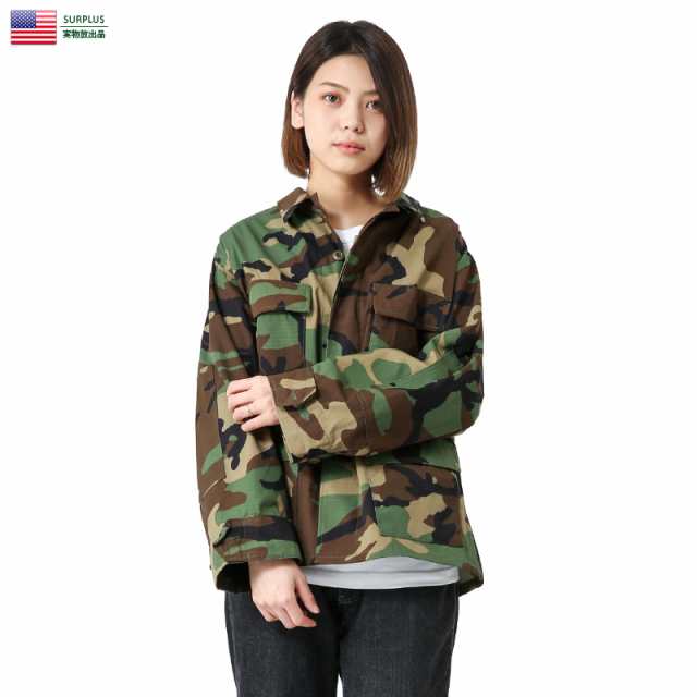 実物 新品 米軍 BDU WOODLAND CAMO ジャケット 後期型 リップストップ