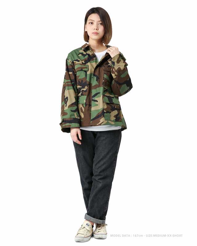 実物 新品 米軍 BDU WOODLAND CAMO ジャケット 後期型 リップストップ