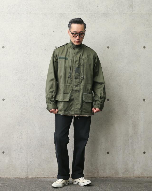 実物 新品 デッドストック フランス軍 M-64 ジャケット フード無し【Cx】【I】｜ミリタリージャケット ミリタリーコート メンズ ミリタリー アウター 軍放出品 軍モノ おしゃれ ユーロミリタリー 大きいサイズ カーキ オリーブ_5