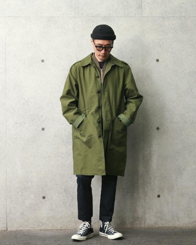 実物 USED デンマーク軍 1970年代 ヴィンテージ フィールドコート【Cx】【I】｜ミリタリーコート ミリタリージャケット メンズ アウター 軍放出品 軍モノ 古着 おしゃれ 大きいサイズ カーキ オリーブ_1