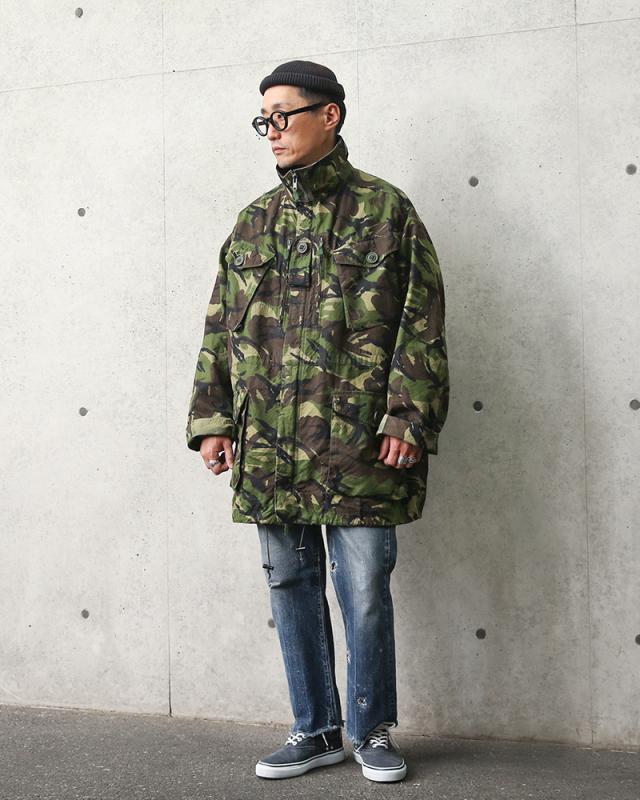 迷彩　フーディー　古着 実物 USED イギリス軍 リップストップ スモックジャケット DPM