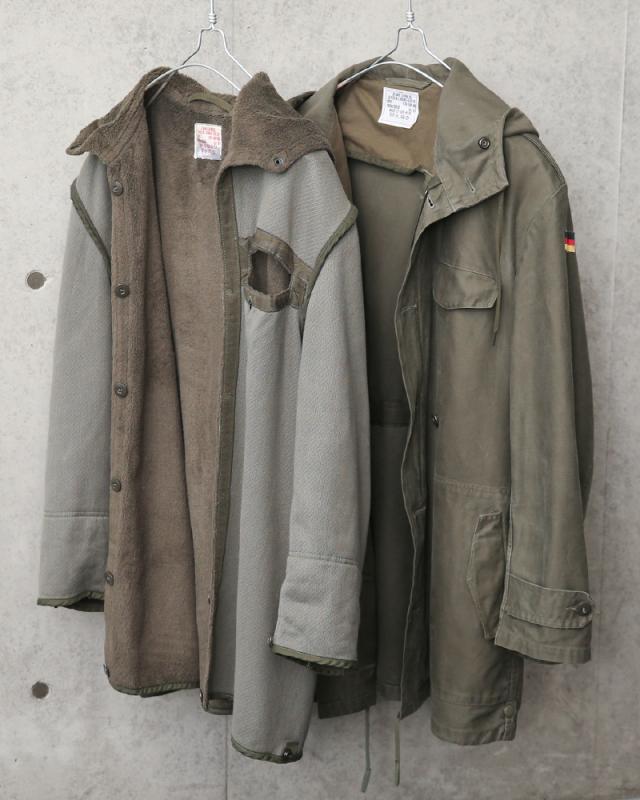 [ドイツ軍] 90s ボアライナー付き フィールドパーカー 古着 モッズコート 実物 USED ドイツ軍 ボアライニング フィールドパーカー OD【44