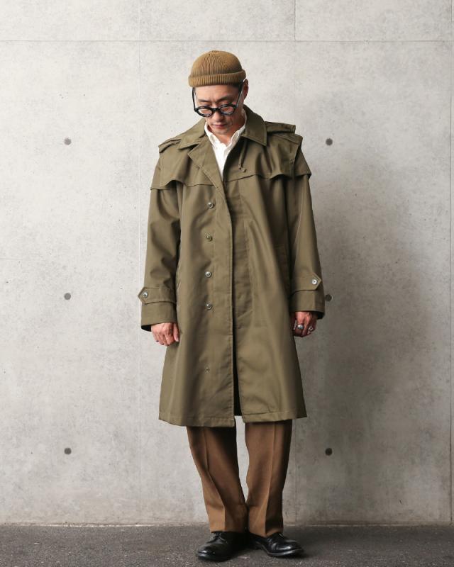 実物 USED ルーマニア軍 オフィサー レインコート OLIVE【Cx】【I】の