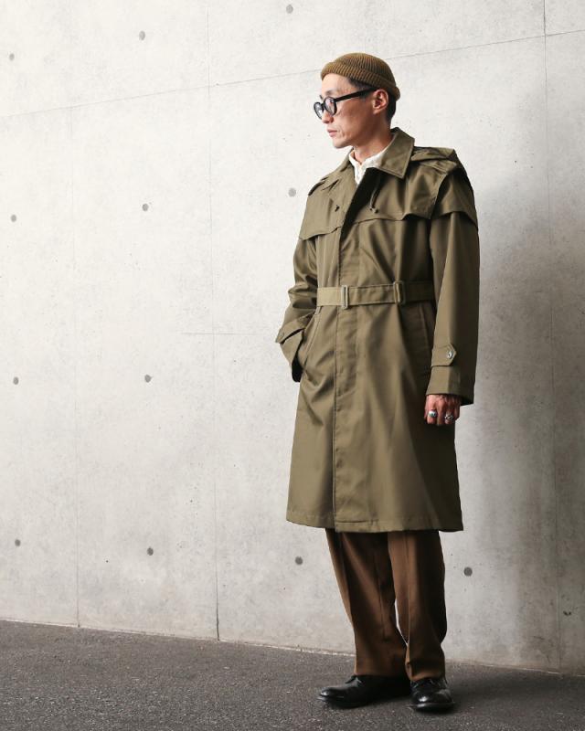 実物 USED ルーマニア軍 オフィサー レインコート OLIVE【Cx】【I】_5