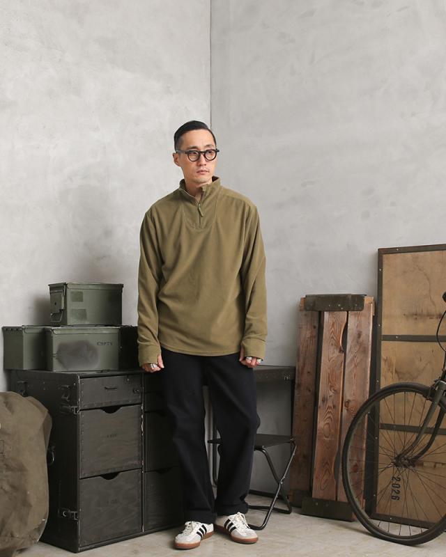 実物 USED イギリス軍 PCS フリース サーマルシャツ LIGHT OLIVE【Cx
