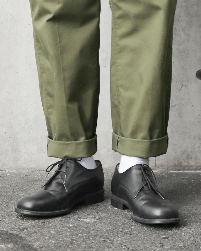 【ビッグサイズ】実物 USED ドイツ軍 レザー オフィサーシューズ（オックスフォードシューズ）【Cx】【I】｜ 革靴 本革 ラバーソール カジュアル ミリタリー 軍物 払い下げ品 古着 ユーズド おしゃれ_1