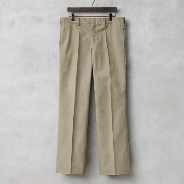 実物 新品 デッドストック イタリア軍 E.I. チノトラウザーズ ジッパーフライ / チノパンツ【Cx】【I】｜ミリタリー ボトムス メンズ レディース スラックス ファッション カーキ ベージュ 古着 おしゃれ