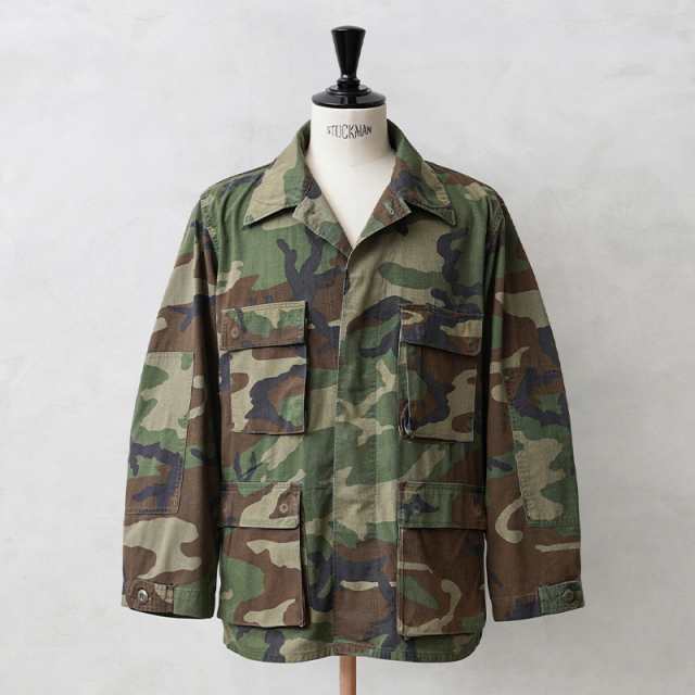 実物 USED 米軍 BDU WOODLAND CAMO ジャケット 前期型 ノンリップ