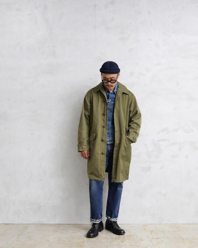 1960年代 米軍 ミリタリーコート 軍物 ビンテージ 60s USA製 実物 米軍 US ARMY レインコート 緑系 38S トレンチコート