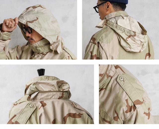 ★実物 USED 米軍 M-65フィールドジャケット 3カラーデザートカモ【Cx】【I】｜ミリタリージャケット スタンドカラー メンズ アウター 軍放出品 軍モノ 大きいサイズ 迷彩 カモフラージュ_9